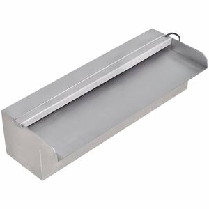 vidaXL Правоъгълен фонтан за басейн, LED, неръждаема стомана, 30 см