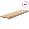 vidaXL Стълбищни стъпала, 4 бр, 100x30x2 см, необработен масивен дъб