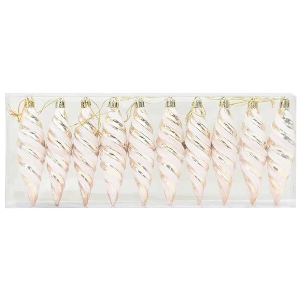 vidaXL Коледна спирална топка 40 pcs Шампанско