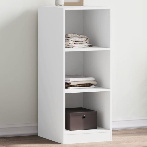 vidaXL Гардероб, бял, 48x41x102 см, инженерно дърво