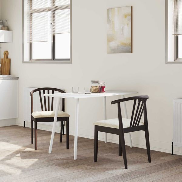 vidaXL Трапезен стол 2 pcs Светло кафяво и светло