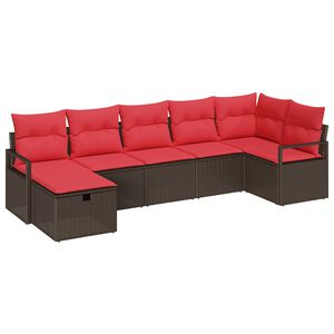 vidaXL Комплект дивани с възглавница 4 pcs полиратан