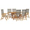 vidaXL Комплект за хранене в градината 7 pcs Сив