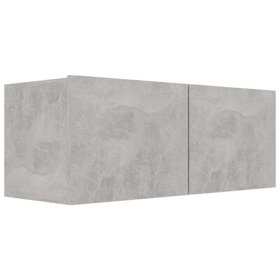vidaXL Комплект ТВ шкафове от 2 части, бетонно сив, ПДЧ