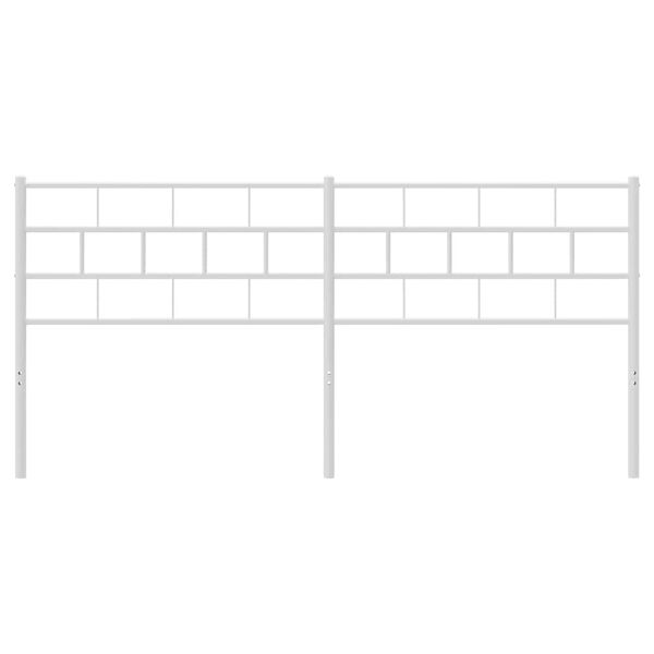 vidaXL Метална резервна табла за легло, бяла, 160 см