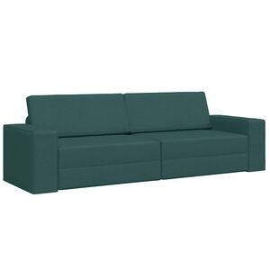 vidaXL Диван легло Тъмен зелен 245 x 78 x 77 см текстил