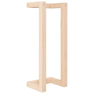 vidaXL Поставка за хавлии 23x18x60 см борово дърво масив