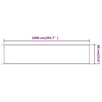 vidaXL Вертикален сенник, син, 60x1000 см, оксфорд плат
