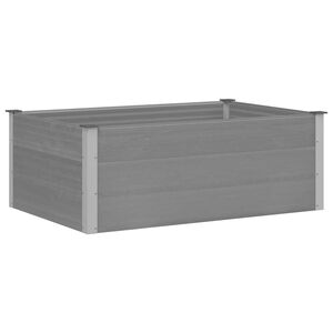vidaXL Градинска повдигната леха, WPC, 150x100x54 см, сива