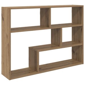 vidaXL Стенен рафт Монтиране на стена Дъб артизан 95 x 20 x 69,5 см
