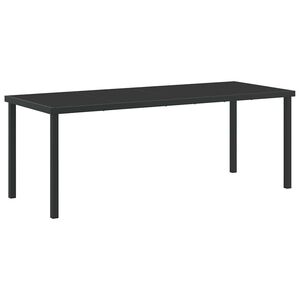 vidaXL Градинска маса Черно 200 x 80 x 73 см Метал