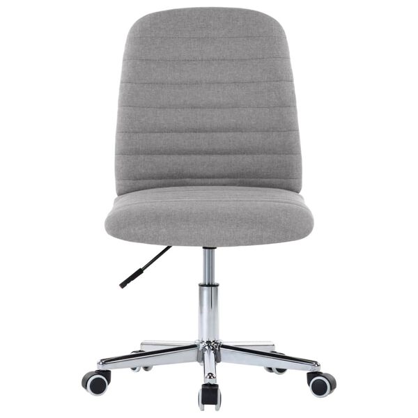 vidaXL Трапезни столове, 2 бр, светлосиви, текстил