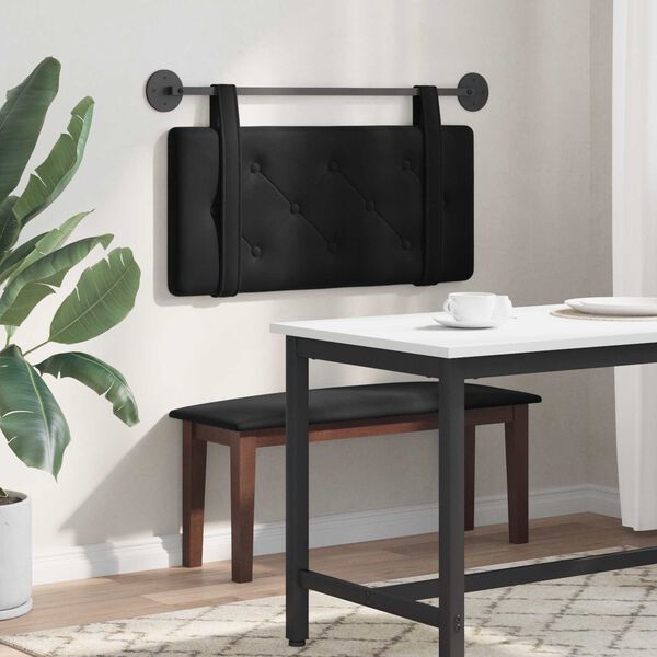 vidaXL Висяща табла Монтиране на стена Черен 90 x 55 x 5 см Кадифе