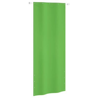 vidaXL Балконски параван, светлозелен, 100x240 см, оксфорд плат