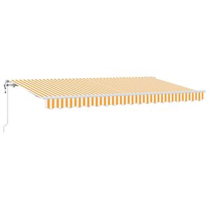 vidaXL Сгъваем навес Жълто 350 x 200 cm текстил