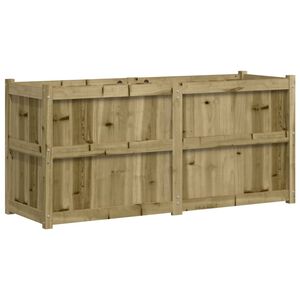 vidaXL Градински сандък, 150x50x70 см, импрегнирано борово дърво