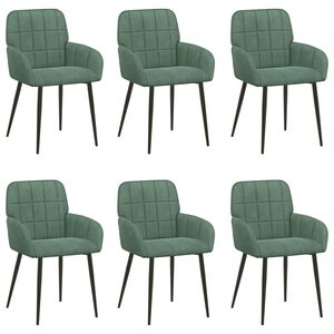 vidaXL Обедени столове 6 pcs Кадифе Морско зелено 57 х 50 х 85 см