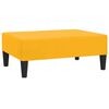 vidaXL 2-местно разтегателно канапе с табуретка, жълто, кадифе