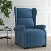 vidaXL Wingback изправящ стол, син, текстил
