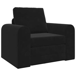 vidaXL Диван легло Черно 98 x 71 x 83 см Кадифе