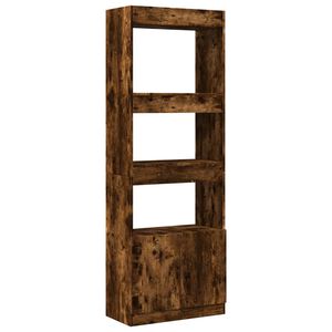 vidaXL Висок шкаф, опушен дъб, 63x33x180 см, инженерно дърво