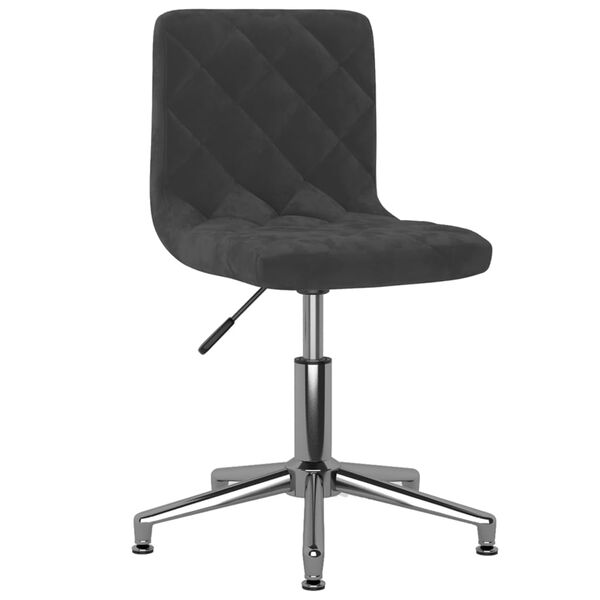 vidaXL Въртящи трапезни столове, 2 бр, черни, кадифе