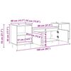 vidaXL ТВ шкаф Старо дърво 160 x 35 x 55 см Инженерно дърво