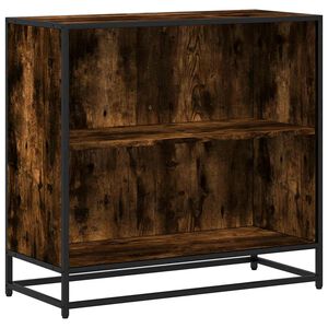 vidaXL Шкаф за книги Пушен дъб 80,5x35x76 cm Инженерна дървесина