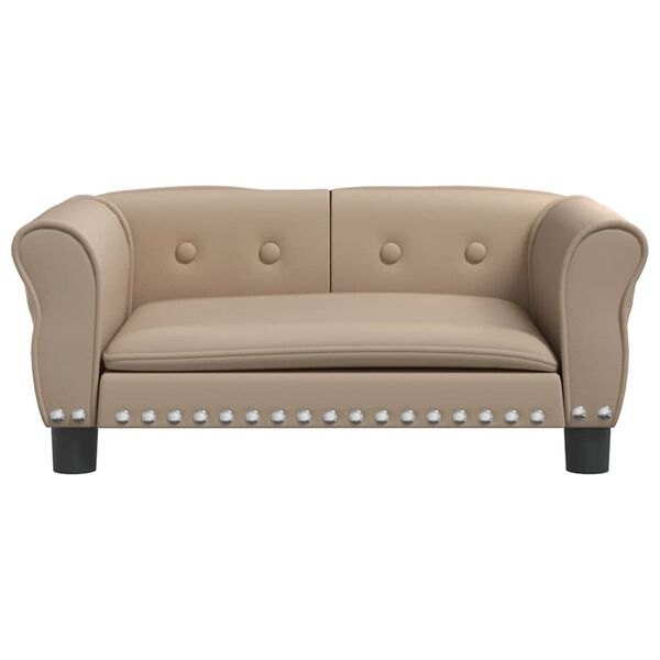 vidaXL Кучешко легло, капучино, 70x45x30 см, изкуствена кожа