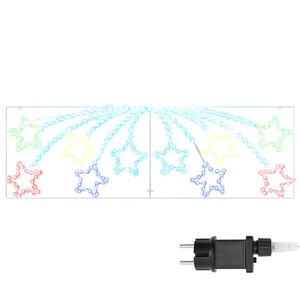 vidaXL Коледна звезда 432 LED светодиода Многоцветен 182 x 58 см ПВЦ