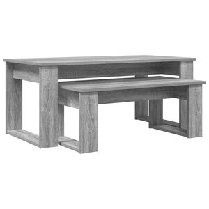 vidaXL Комплект кафе маса 2 бр. Сив Сонома 100 x 50 x 42 см