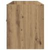 vidaXL Шкаф за мивка със съхранение с врата Дъб Инженерно дърво