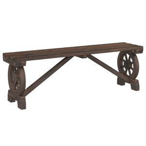 vidaXL Градинска пейка, 115 см, масивна ела