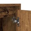 vidaXL Нощно шкафче за стенен монтаж, старо дърво, 38x34x40 см
