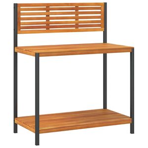 vidaXL Градинска работна маса, 90x50x110 см, акация масив и стомана
