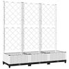 vidaXL Градинска саксия с решетка, бяла, 120x40x121,5 см, полипропилен