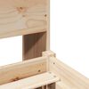 vidaXL Легло с етажерка за книги, без матрак, 140x200 см, бор масив