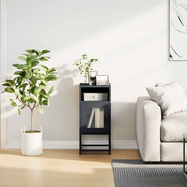 vidaXL Нощно шкафче Антрацит 36x39x78 cm Студено валцувана стомана