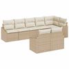 vidaXL Градински Софа Комплект 8 pcs Бежов и бял полиратан