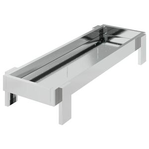 vidaXL Хранилка за пилета Сребрист 80 x 28 x 13.5 см