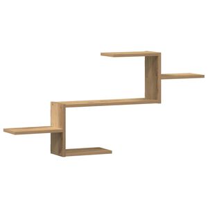 vidaXL Стенен рафт, дъб артизан, 104x15x49 см, инженерно дърво