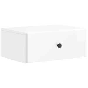 vidaXL Спален шкаф с монтаж на стена Бял гланц 49 x 34,5 x 20 см