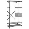 vidaXL Гардероб с чекмеджета сив сонома 100x40x180 см инженерно дърво