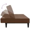 vidaXL 2-местно канапе с табуретка, кафяво, микрофибърен текстил