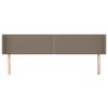 vidaXL Горна табла за легло, таупе, 203x16x78/88 см, плат