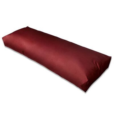 vidaXL Тапицирана възглавница за облягане, винено червена, 120x40x10см