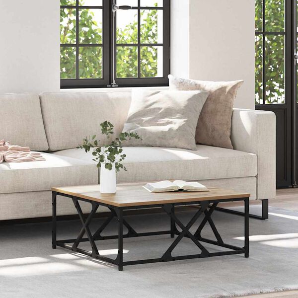 vidaXL Масичка за кафе Дъб 70 x 70 x 30 cm Инженерно дърво