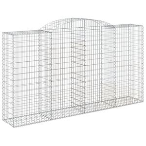 vidaXL Дъговидна габионна кошница 300x50x160/180 см поцинковано желязо