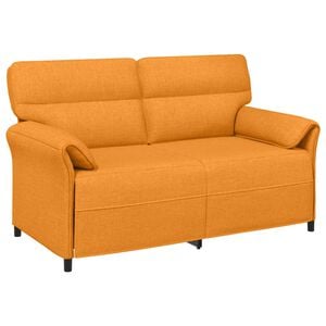 vidaXL Двуместна софа 2-местен Тъмен жълт 158 x 83 x 95 см Текстил