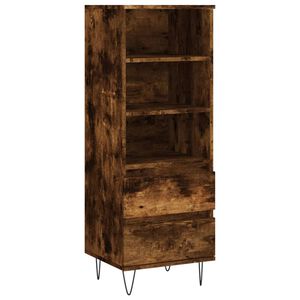 vidaXL Висок шкаф, опушен дъб, 40x36x110 см, инженерно дърво